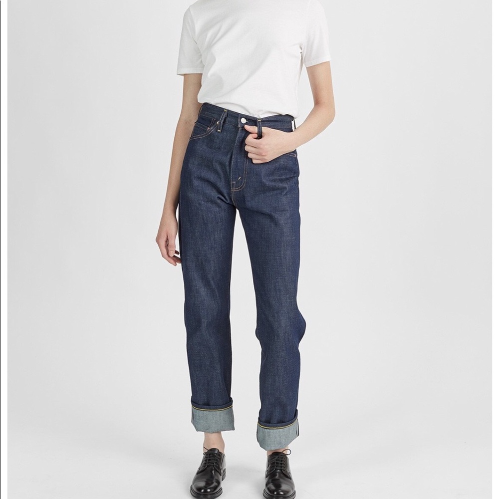 Levi’s raw denim 701 jeans size 24